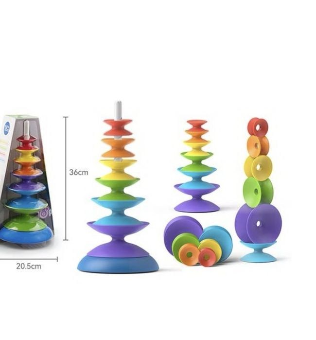 Пірамідка балансир крутезна піраміда розвиваюча 4fun Game club 36 см