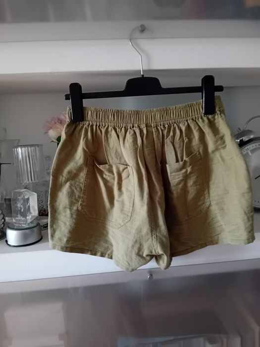Szorty spodenki damskie len bawełna
