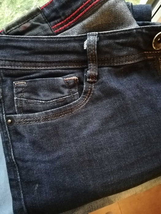 granatowe proste jeansy Cross jeans M 38 skinny jeans