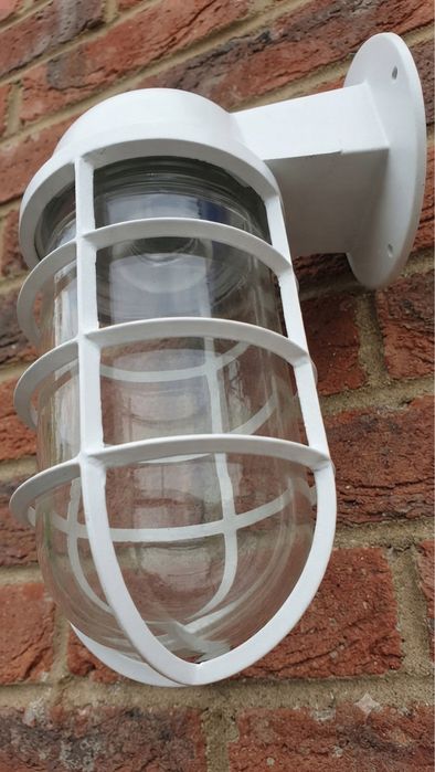 Candeeiro de Parede Industrial “Jelly Jar” Branco – Estanque (Vapor-Proof)
