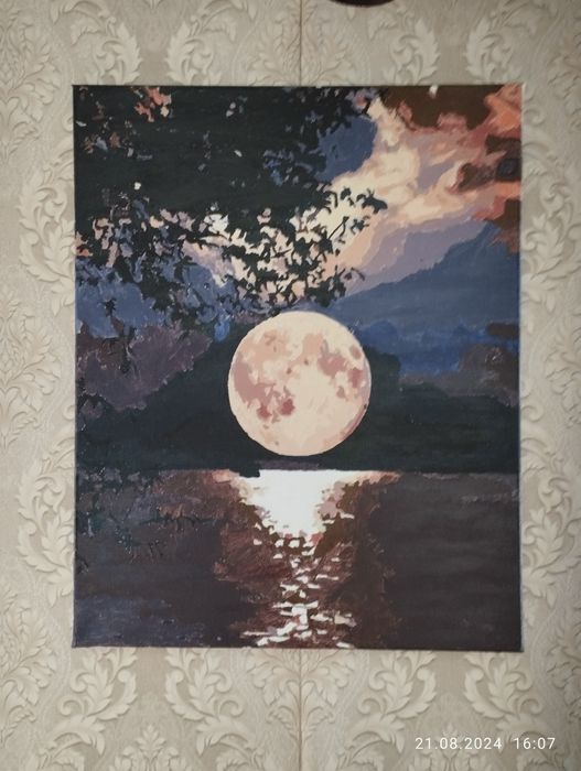 Продам картину нарисованную по номерам