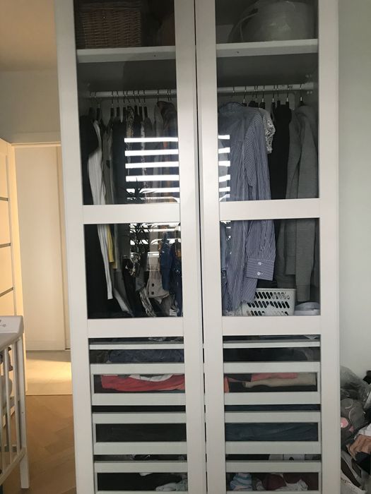 IKEA TYSSEDAL Drzwi białe/ szkło 50x229cm
