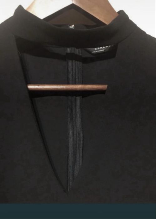 Mała czarna ZARA z chockerem NOWA r.S