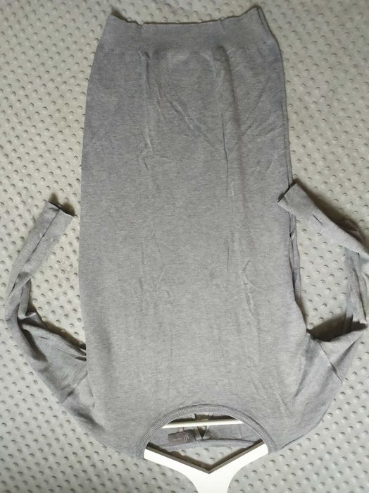 Długi sweterek szary sukienka YFL Reseved M