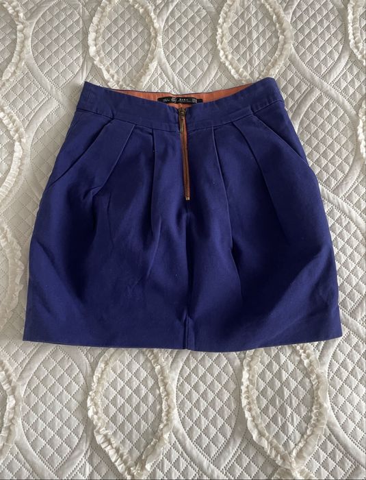 Kobaltowa spódniczka mini Zara XS