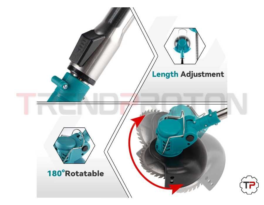 Aparador de Relva c/ 2 Bats 4Ah e Rodas