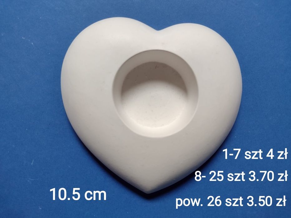 Gipsowe świeczniki 44 sztuk