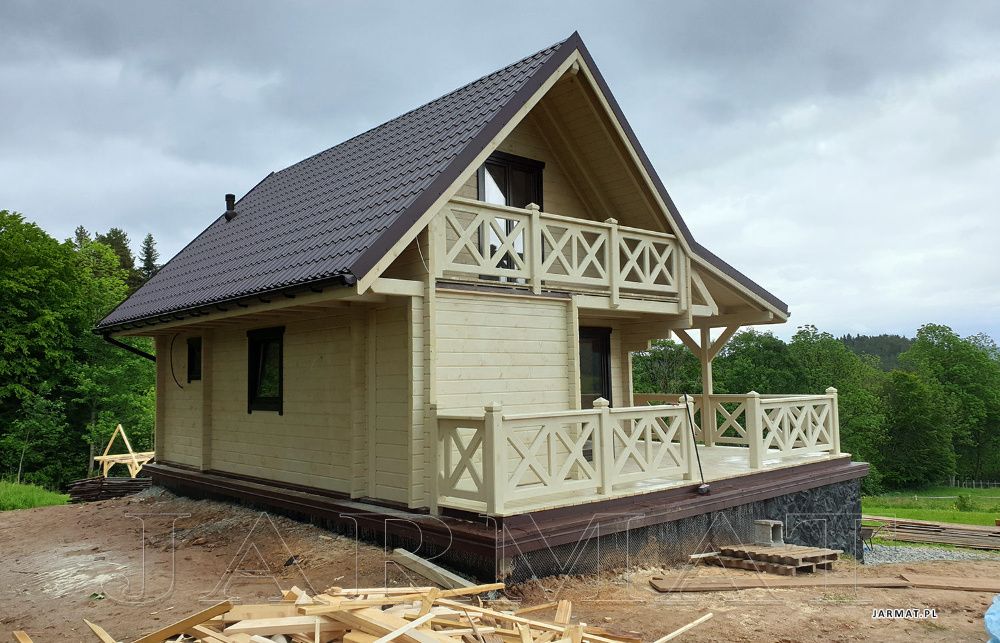 Domy Drewniane Letniskowe MODEL L44 Bale JARMAT.PL Bale Producent