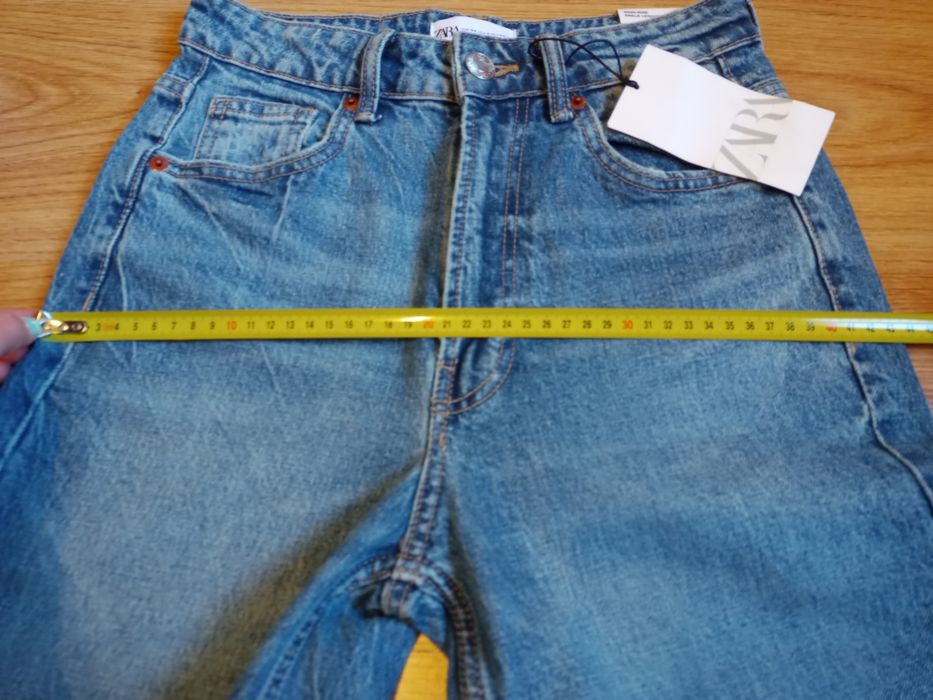 Zara nowe jeansy ankle lengh wysoki stan 34