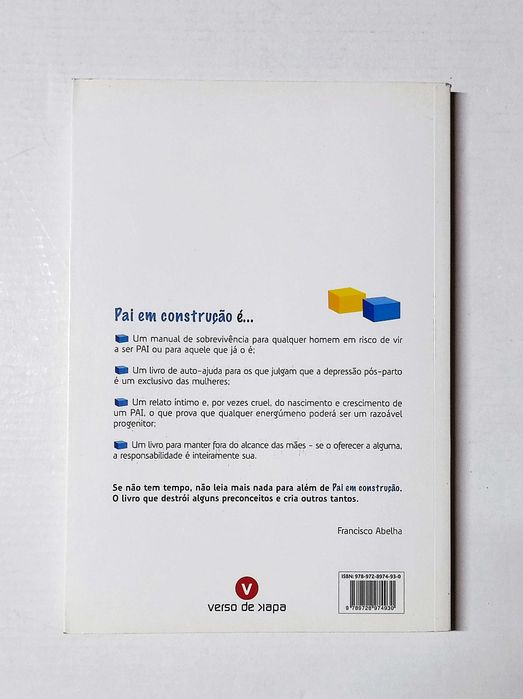 Livro Pai Em Construção - Francisco Abelha