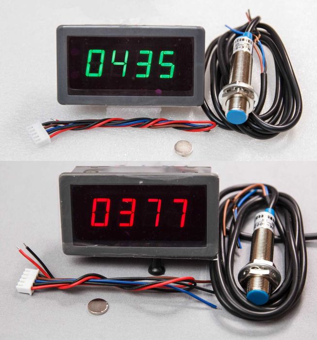 Тахометр цифровой 4-х разрядный с датчиком Холла