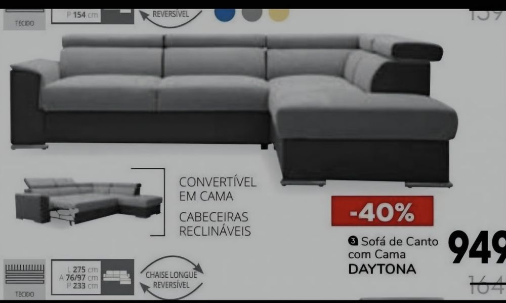 Sofá de canto Daytona conforama