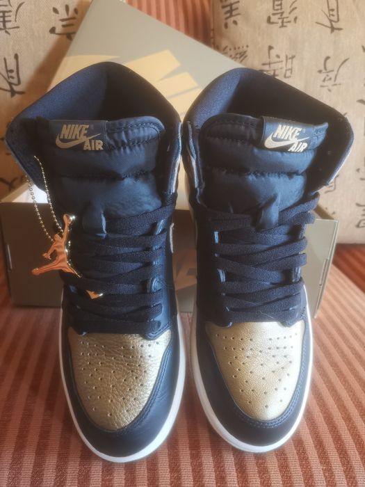 Nike Air Jordan 1 Retro High OG Black Metalic Gold original tam. 42 novas