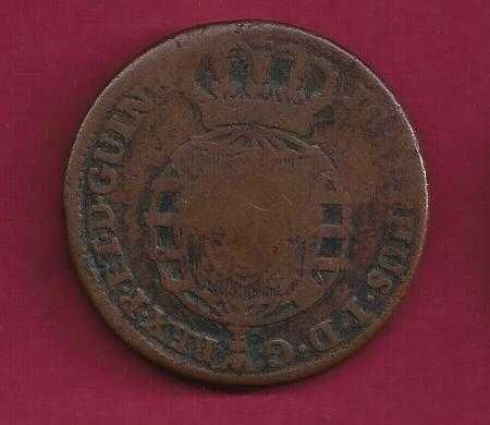 MOEDA Monarquia  Angola D. José  1 Macuta 1763 c/carimbo