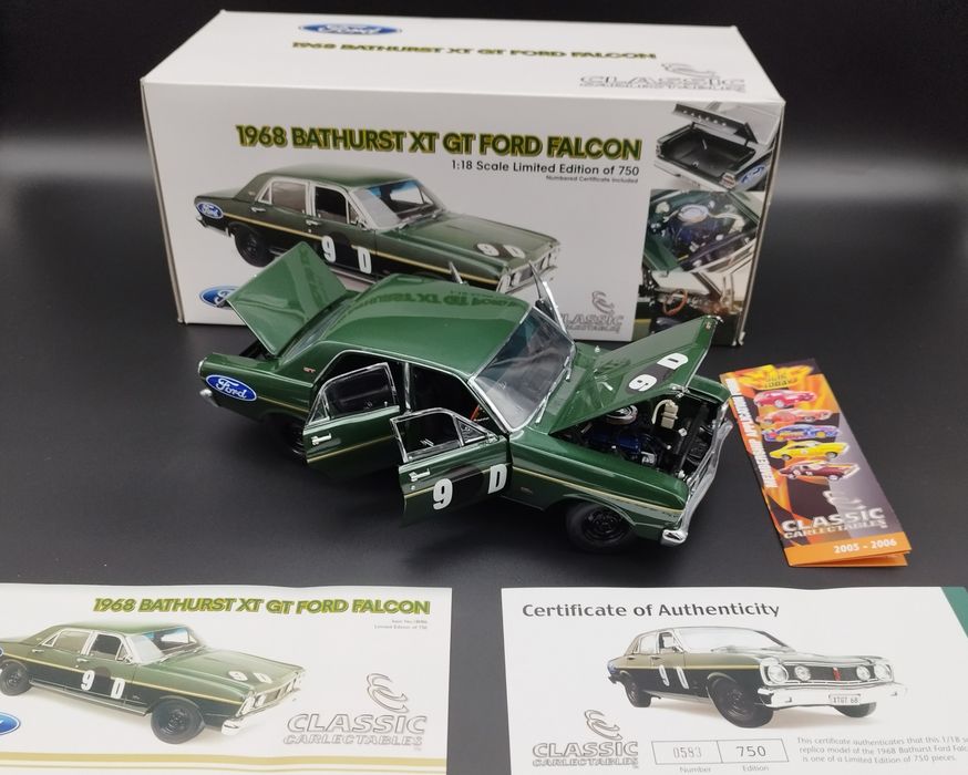 1:18 Classic Carlectables1968 Ford Falcon XT GT Bathurst #9d limit 750