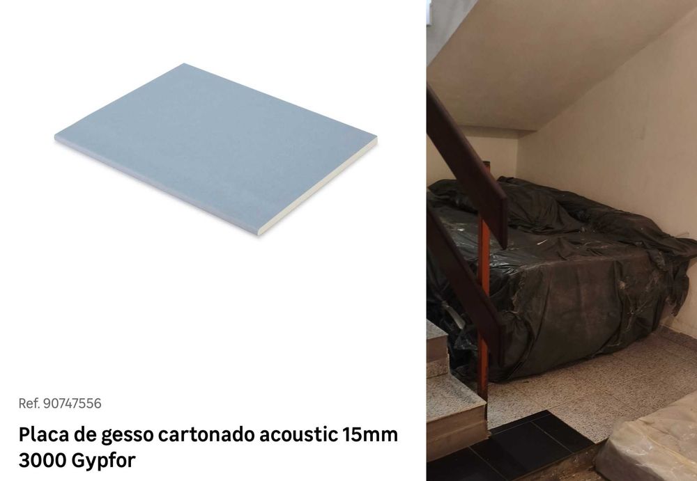 Placas Gesso Cartonado Acústico 15mm Gypfor (1,50m x 1,20m) – Gaia