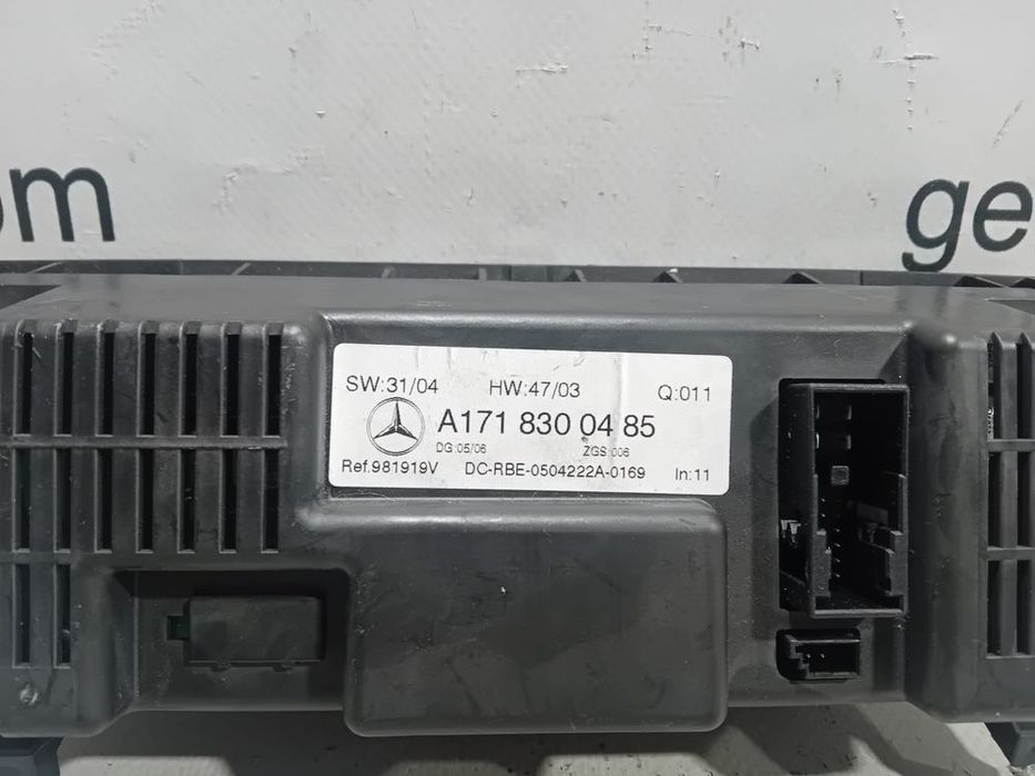 Painel Controle de Rádio Climatronic Sofagem Mercedes SLK R171