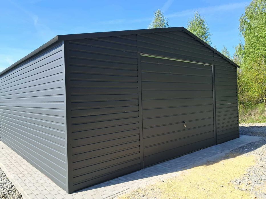 Garaż blaszany 6x6 WZMOCNIONY PROFILAMI. Producent. Cała POLSKA