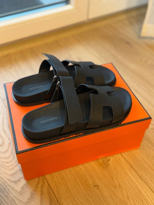 Klapki skorzane Hermes 38