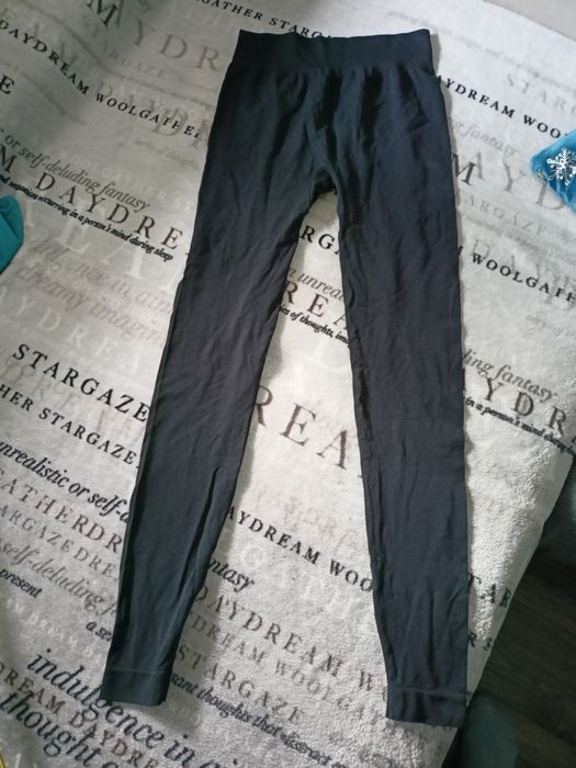 Legginsy czarne 34 / 36 getry wyższy stan
