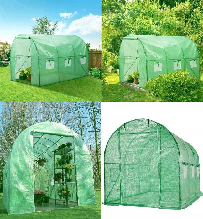 TUNEL FOLIOWY OGRODOWY Szklarnia 3x2m FOLIA 6m2 +wzmocnienie Promocja