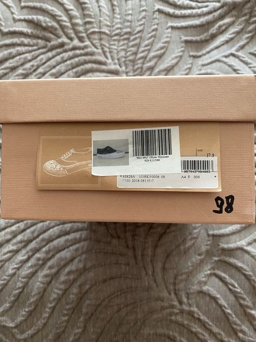 Кожаные Джинсовые кеды Miu Miu, размер 37,5!