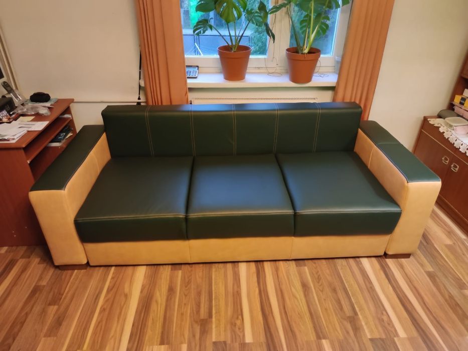 Kanapa sofa rozkładana Senator prawdziwa naturalna skóra ! Producent