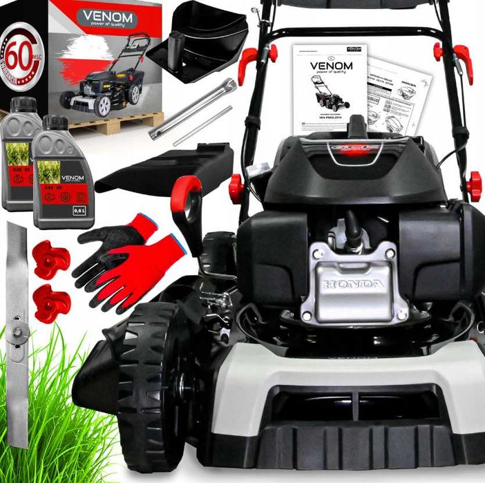 Бензинова газонокосарка Venom 53 см, 60 л, 2,8 кВт косилка самохідна