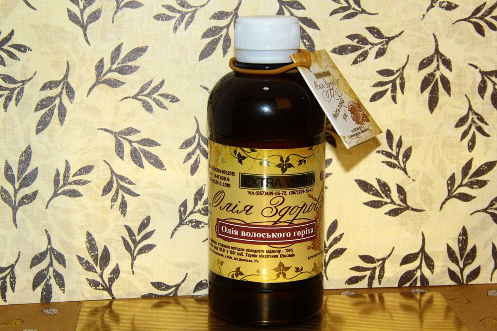 масло из грецкого ореха первого прямого холодного отжима 250мл