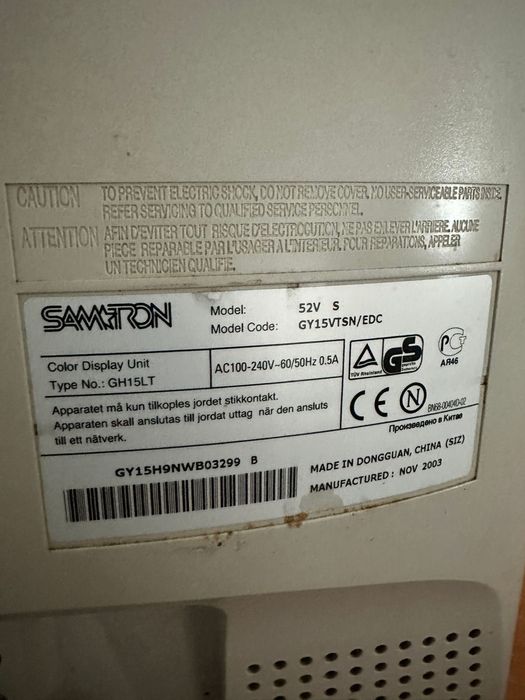 Monitor pc santron 52V