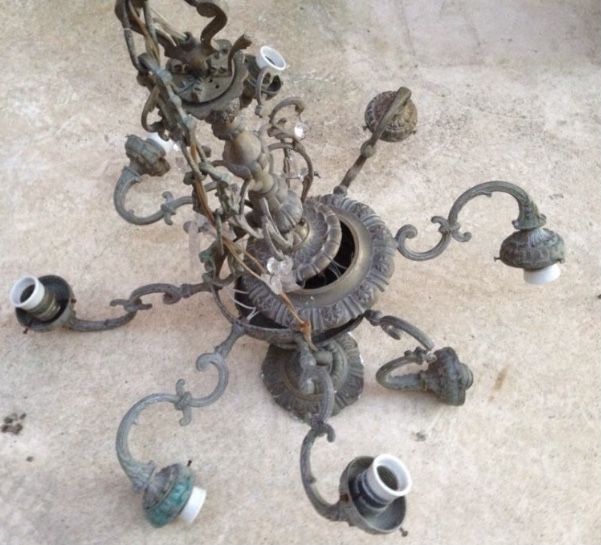 Relogio antigo bronze + cendeeiro anos 70/80 antiquario