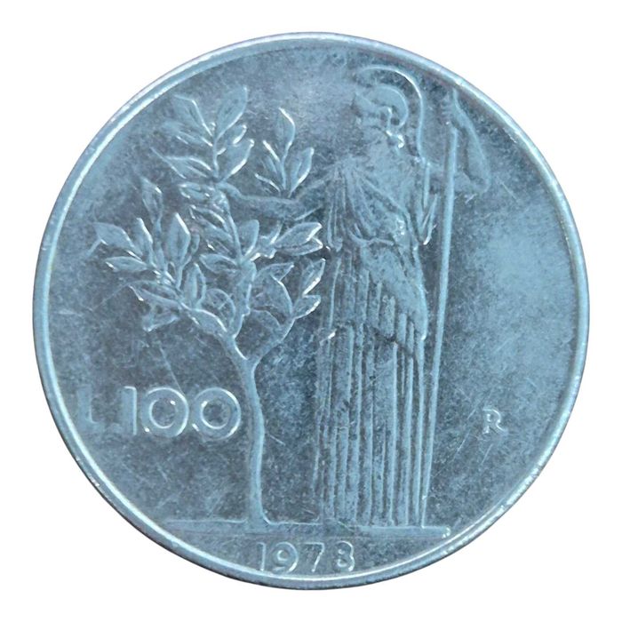 Itália. Moeda 100 liras 1978