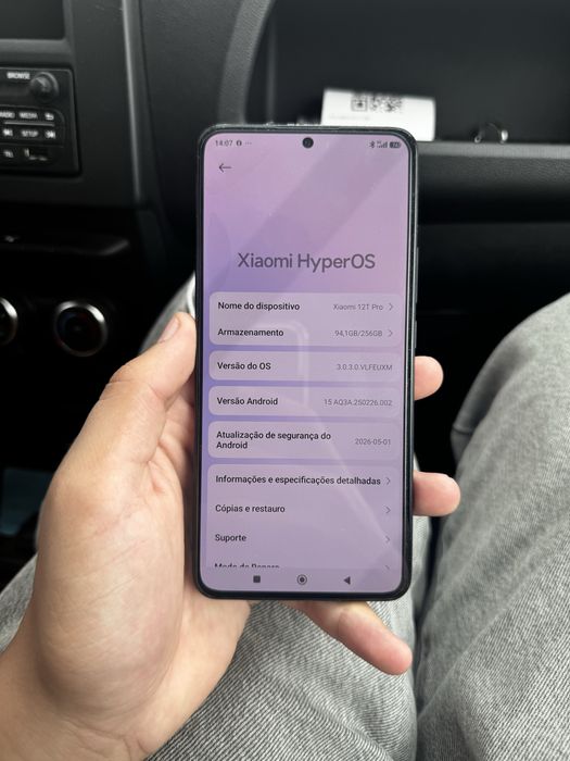 Xiaomi 12T Pro Preto 256GB Como Novo