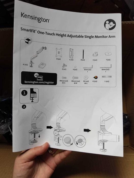 Braco monitor ajustavel Kensington Braço Smartfit® OneTouch até 34"