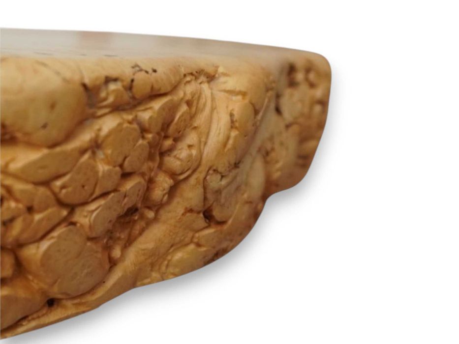 Stolik kawowy | plaster drewna | topola czeczot żywica | duży 96cm