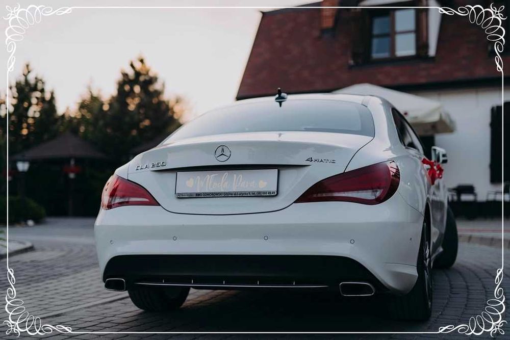 Auto do ślubu. Samochód na ślub. Mercedes CLA, wolne terminy