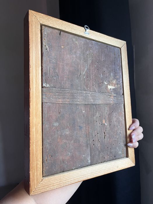 Вінтажна Ікона Марії та Ісуса на дереві