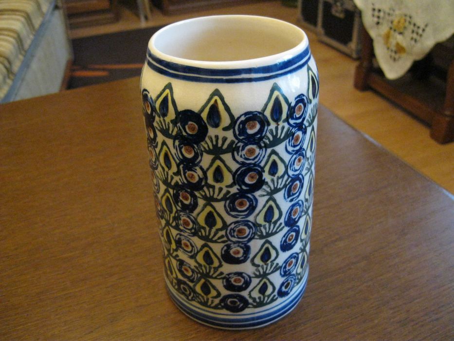 Ceramiczny kufel, Bolesławiec, wielki, ręczna praca, idealny.