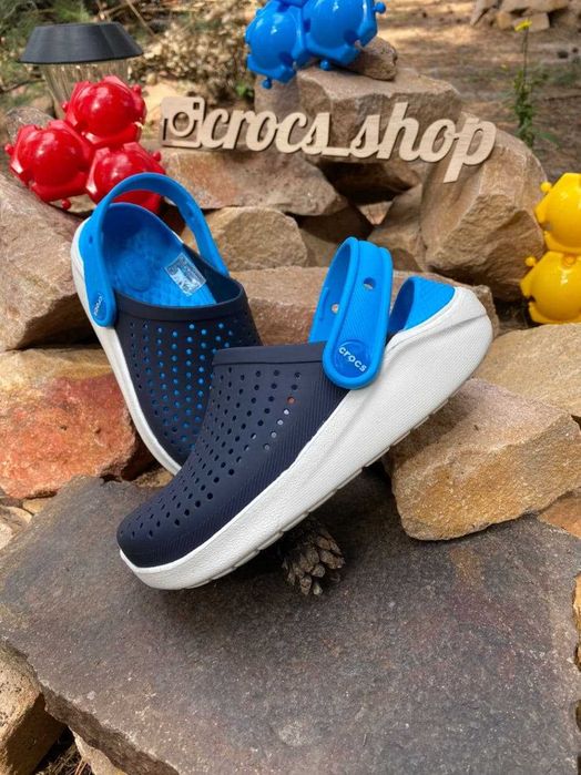 Crocs LiteRide Kids NavyWhite детские кроксы  с10 с11 с13 j1 j2 j3