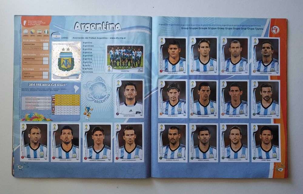 Caderneta cromos Panini - World Cup 2014 - Completa