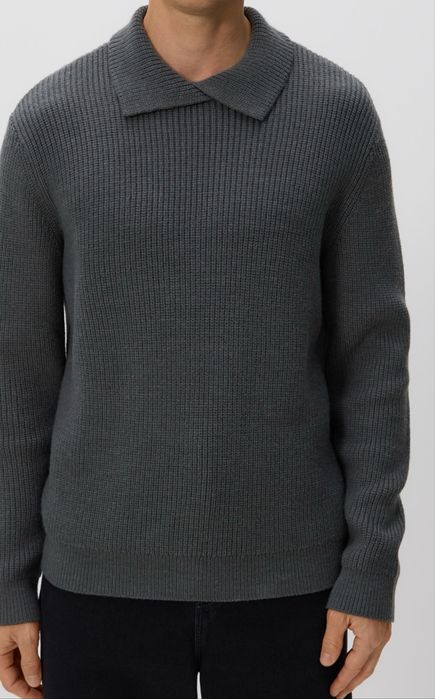 Sweter Polo z dodatkiem wełny wool blend Reserved M
