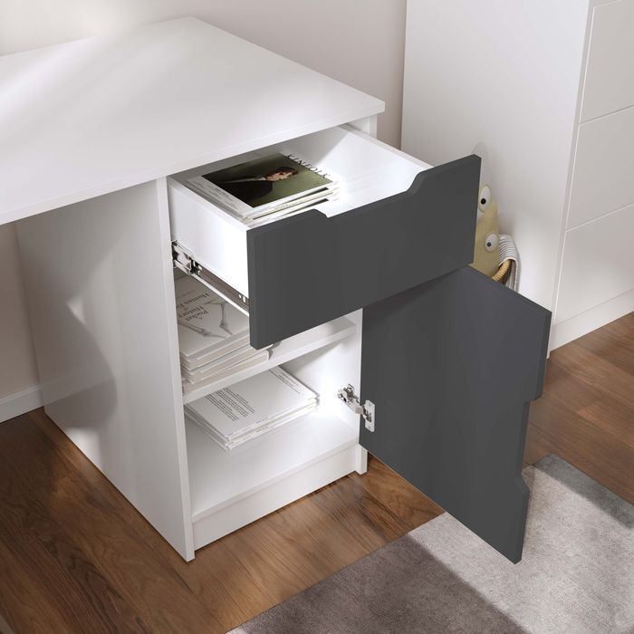 Стіл письмовий з надбудовою стелаж тумба шухляда полка