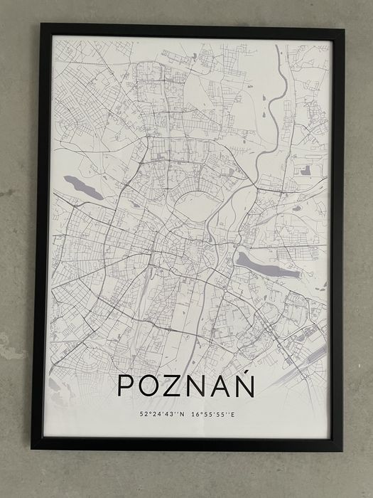 Poznań plakat mapa