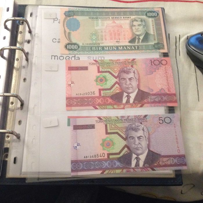 TURQUEMAENISTÃO 5 Notas novas não circuladas