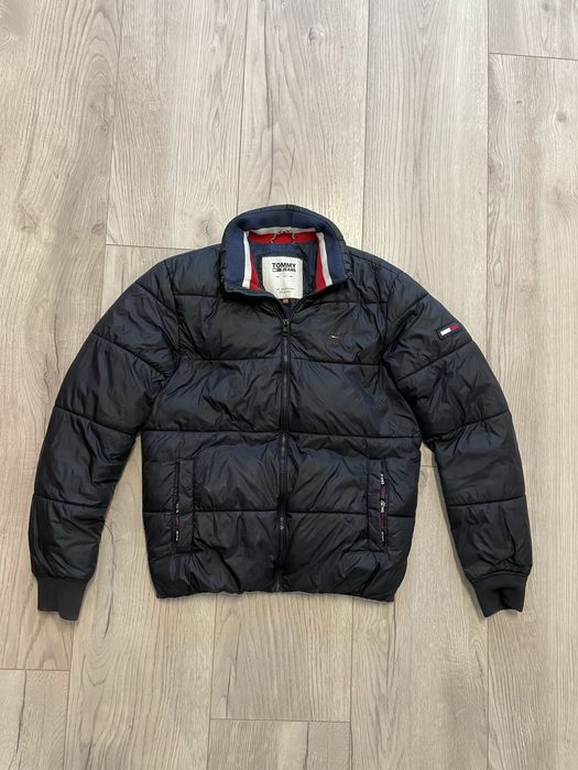 Zimowa meska kurtka puchowa Tommy Hilfiger, czarna, ciepla r. XS
