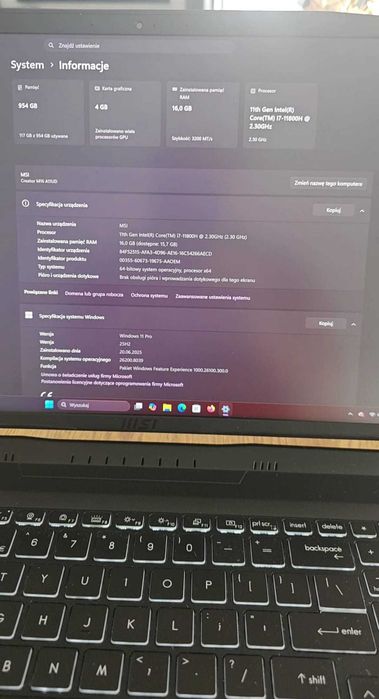 LAPTOP MSI Creator  16 cali gamingowy gwarancja