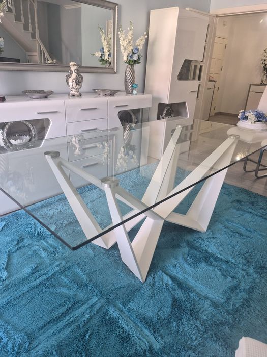 Mesa de Jantar de Vidro CONFORAMA