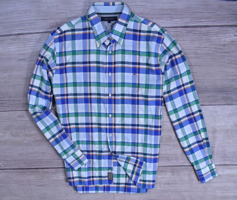 Tommy Hilfiger Męska Koszula W Kratkę Casual / L