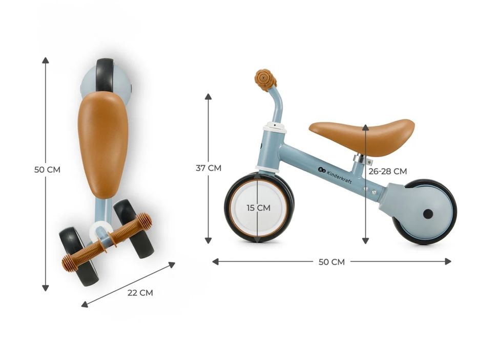 Bicicleta de Equilíbrio KINDERKRAFT Cutie Light Blue