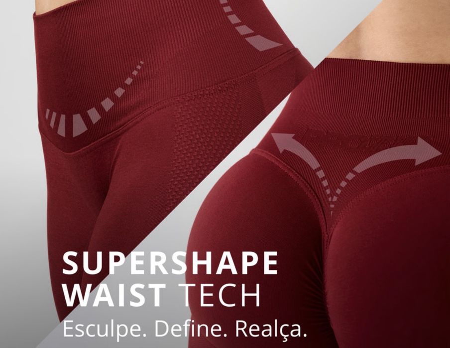 Leggings de Cintura Média Prozis Musefit Vermelho